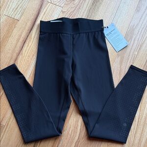 NWT lululemon athletica Soulcycle Black Performance Leggings with Perforated
